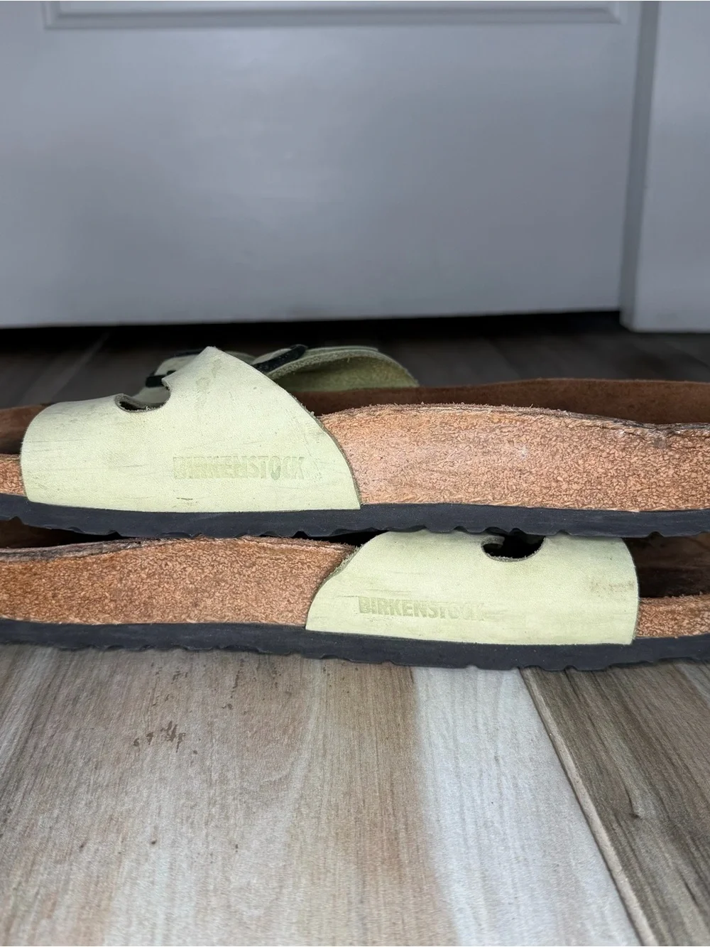 Birkenstock Ibiza Two Strap Light Green Mens Leather Sandals Sz US 10 / EUR 43